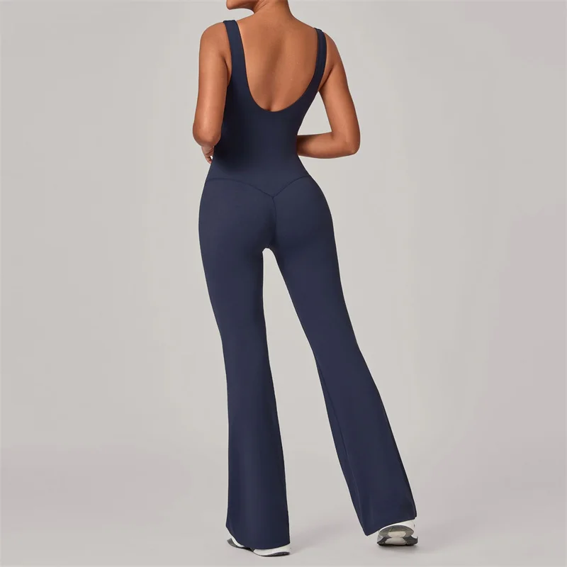 TRY TO BN Sport Flare Overall Yoga Hohe Festigkeit Sportswear Fitness Workout Body Ein Stück Laufhose Gym Frau Kleidung