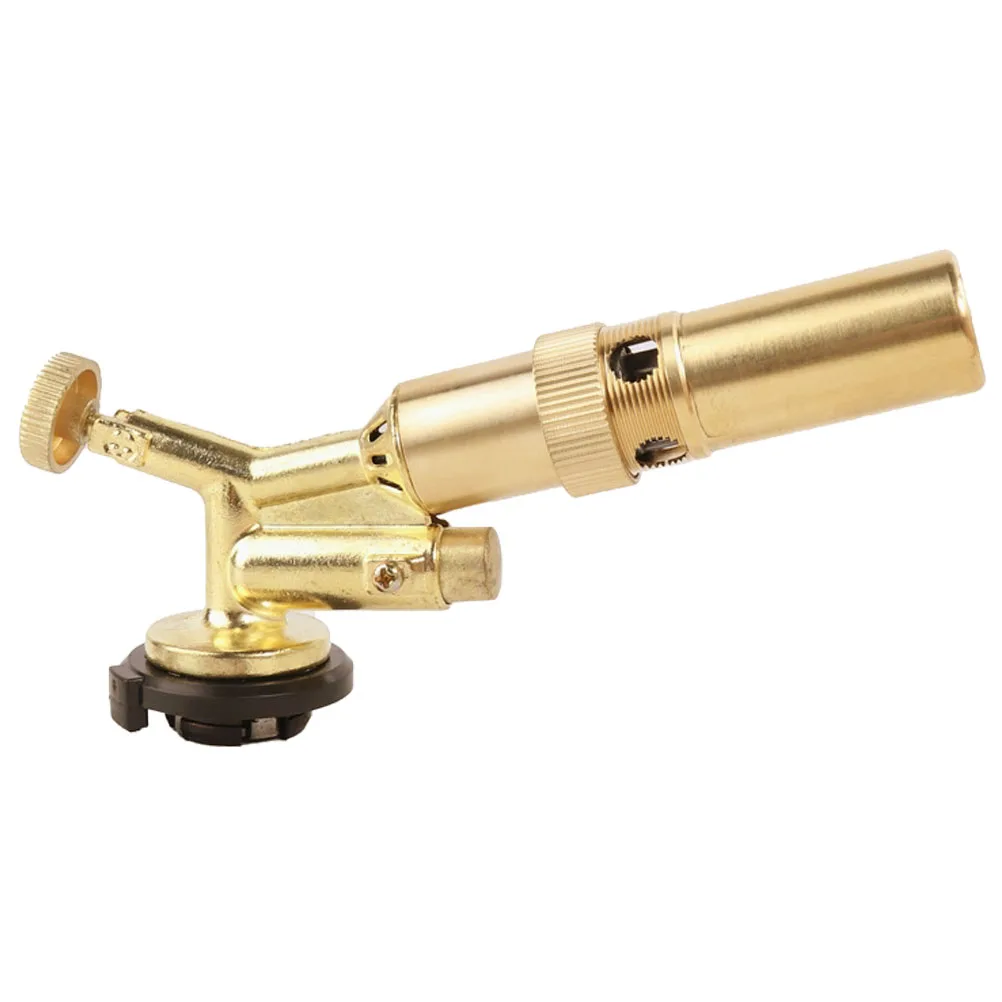 

Gas Tank Torch Head Stove Adjustable Flame Camping Supply BBQ Cooking Propane Nozzle Manual Fire