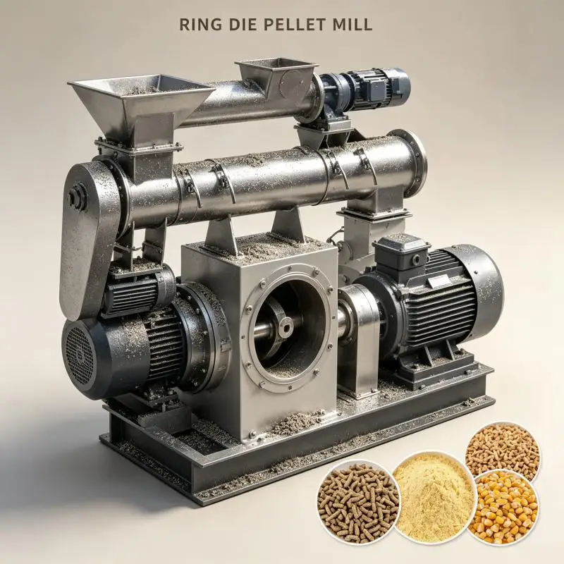 Shrimp Cow Feed Pelet Pellet Mill Machine 10 Ton Per Hour Pelletizer Make Machine for Animal Feed Heavy Duty