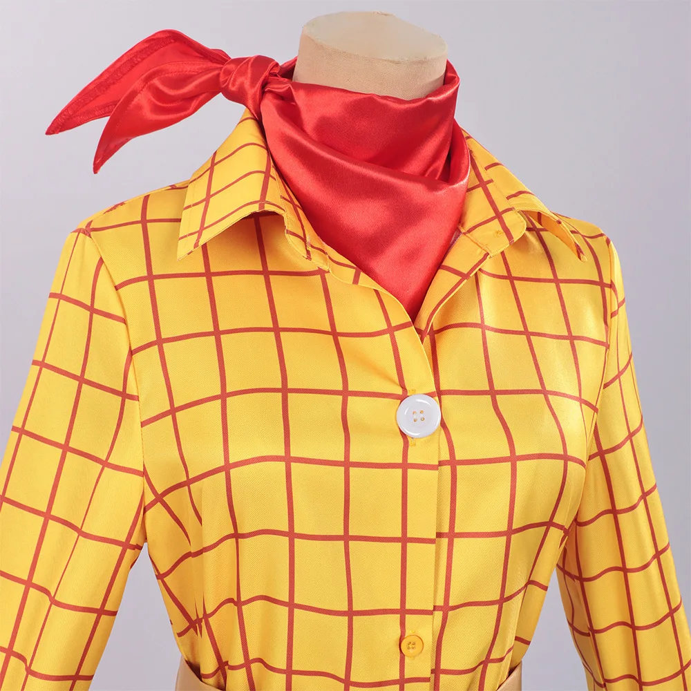 Anime Andy Davies's Toy Woody Jessie Cosplay Costume Western Cowboy Uniform Set Hat Men Women Halloween Party Role Play Outfits view 4