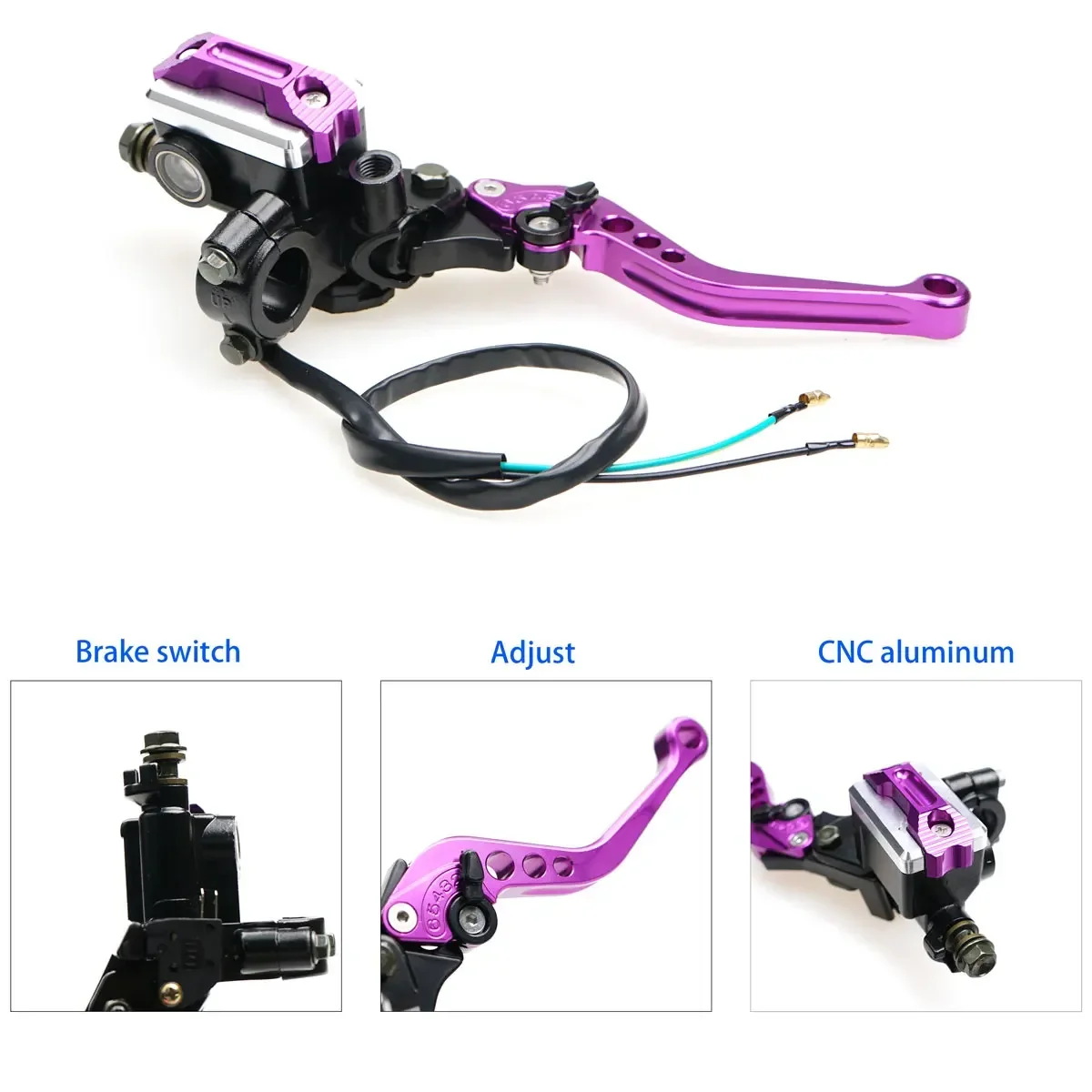 Universal 22mm Motorcycle Brake Pump Lever Handle Hydraulic clutch Pump Master Cylinder Racing Hose For Yamaha Kawasaki HOND