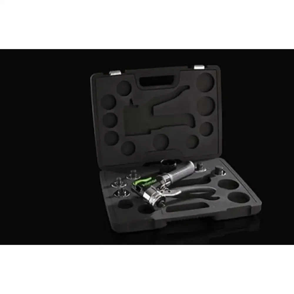 Kit di attrezzi per giunzioni compatte Manutenzione HVAC Riparazioni Kit di funzionamento a mano singola Custodia in metallo nero 5/16" 1-5/8" Giunzione per tubi 8,5 libbre