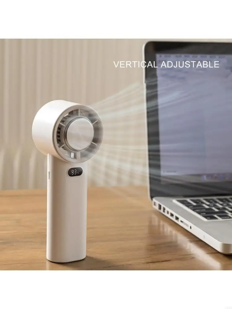 

USB Rechargeable Mini Fan Portable Handheld Fan with 100 Speed Settings Quiet Operation for Travel Office and Home Use N58D