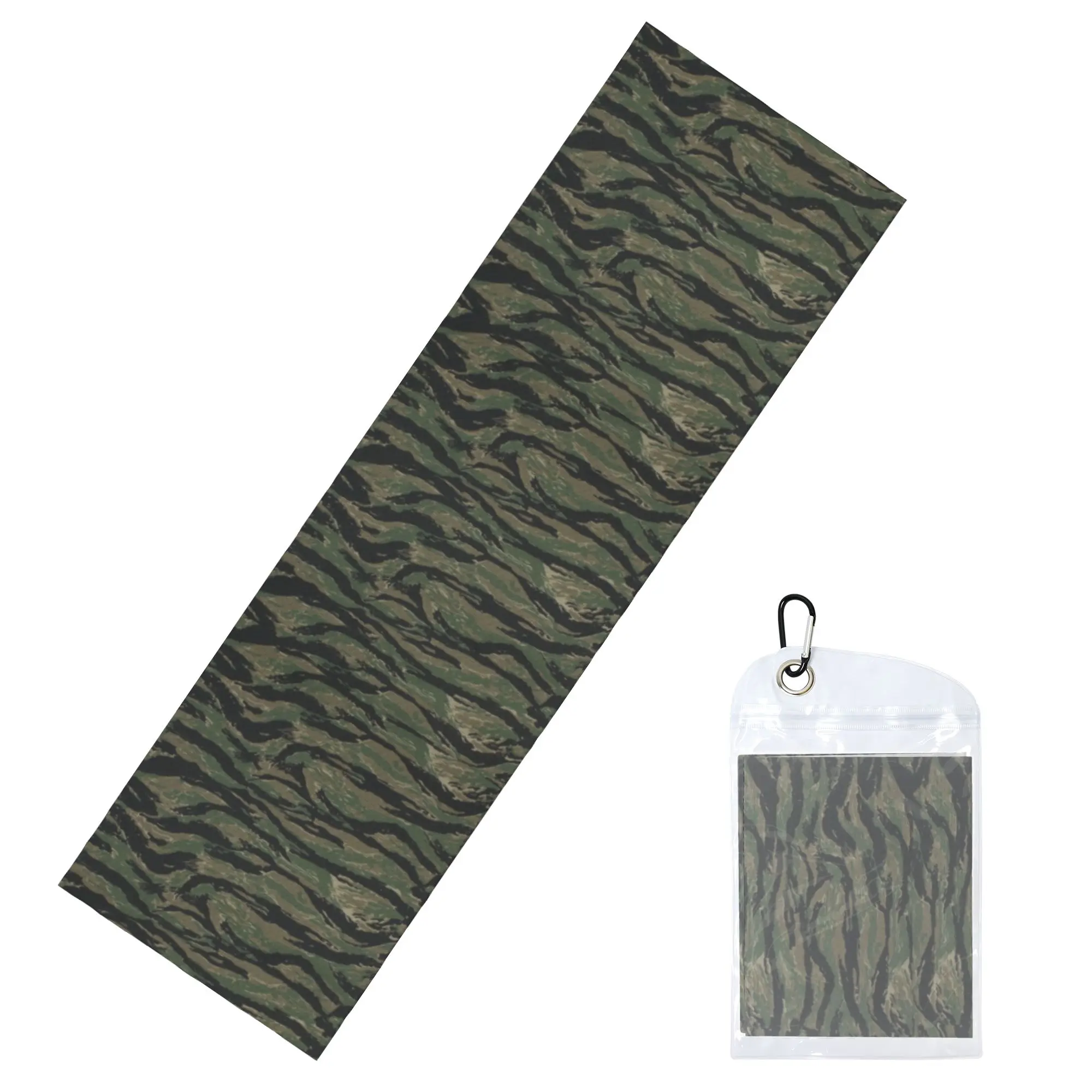 Tiger Stripes Camo Cold Exercise Towel  Camouflage Super Soft Breathable Instant Cooling Towel Yoga Towels