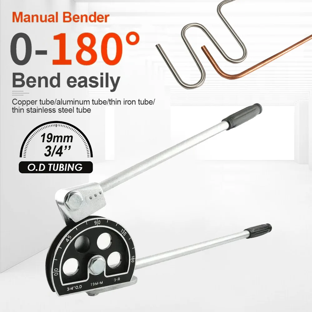 

3/4'' 19mm O.D Tubing Manual Pipe Bender for Copper Tube/Aluminum Tube/Thin Iron Tube/ Thin Stainless Steel Tube Inch/Metric