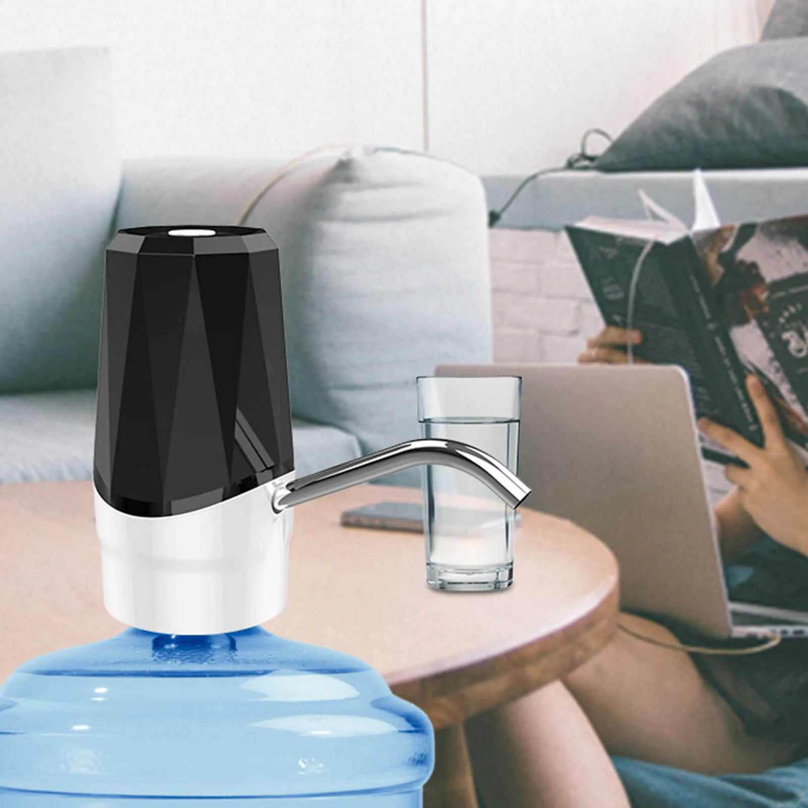 Water Bottle Dispenser Automatic Electric Highly Efficient Portable Drinking Water Pump for Office Desktop