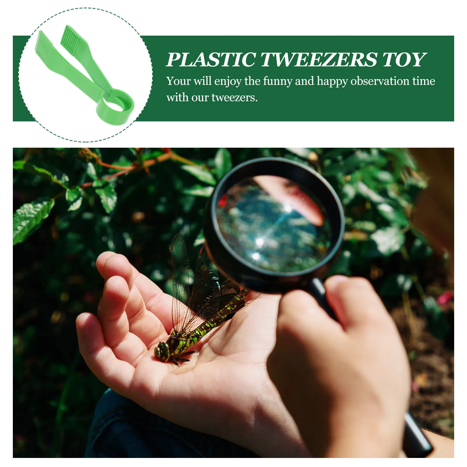 Pincettes en plastique pour attraper des insectes, 10 pièces, pour enfants d'âge préscolaire, motricité Fine, comptage, pince de collecte, aide pédagogique scolaire