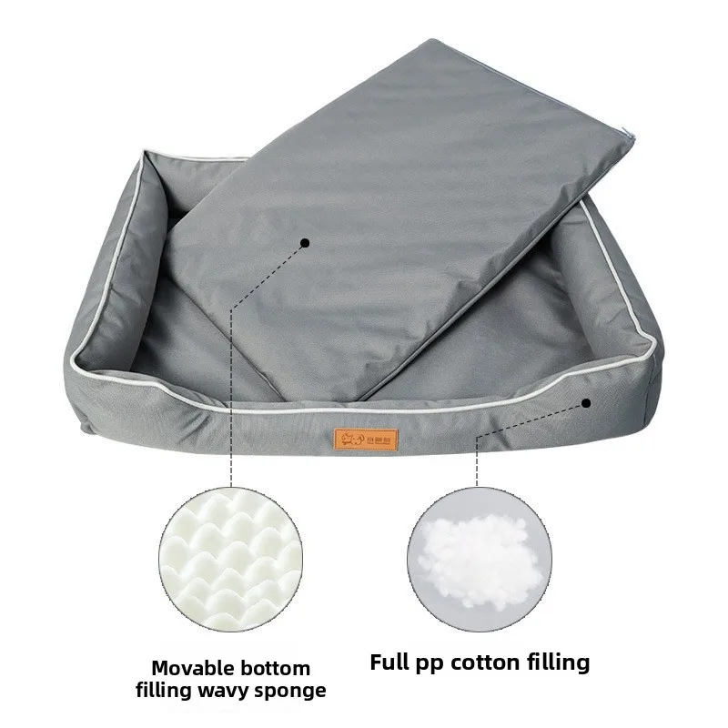 

Winter medium and large pet nest bite-resistant kennel universal dog mat dog bed removable and washable 900D Oxford cloth