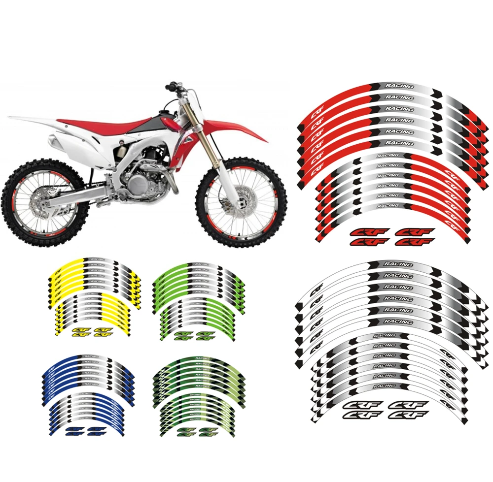 

Светоотражающая внешняя лента для обода колеса, наклейки-декали для HONDA CRF 100F CRF110F, аксессуары для бездорожья