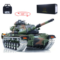 TD 1/16 RC Tank M60A3 Remote Control BB Infrared Battle Toy Barrel Recoil RTR Battle Metal Wheels Tracks Drriving Wheels TH23294