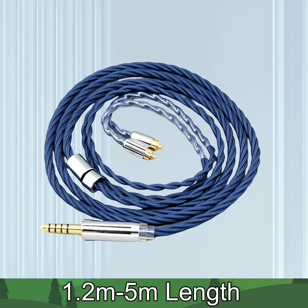 

99% Pure Silver OCC Sleeved For Dunu dn-2002 Earphone Cable Graphene Alloy Full 8612