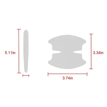 8片裝TPU汽車門碗防刮貼紙透明門碗把手保護貼紙漆面保護膜汽車配件貼花 10 最佳銷售 車門貼紙 - №1