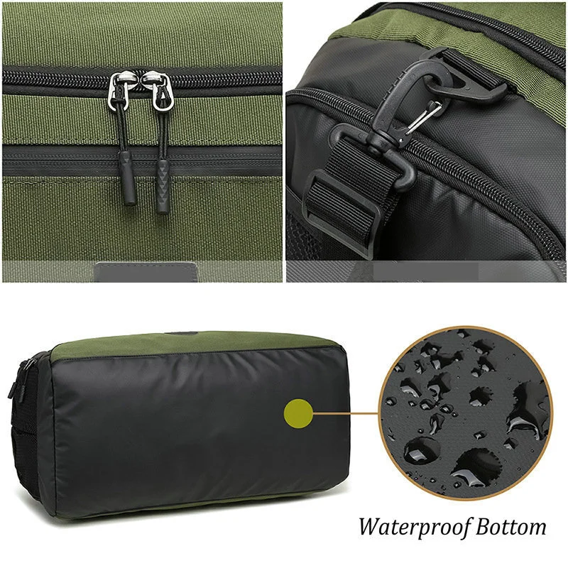 Men Women Gym Bags with Shoes Compartment and Wet Pocket 40L Travel Duffel Bag Large Capacity with Multi-pocket Shoulder Bag