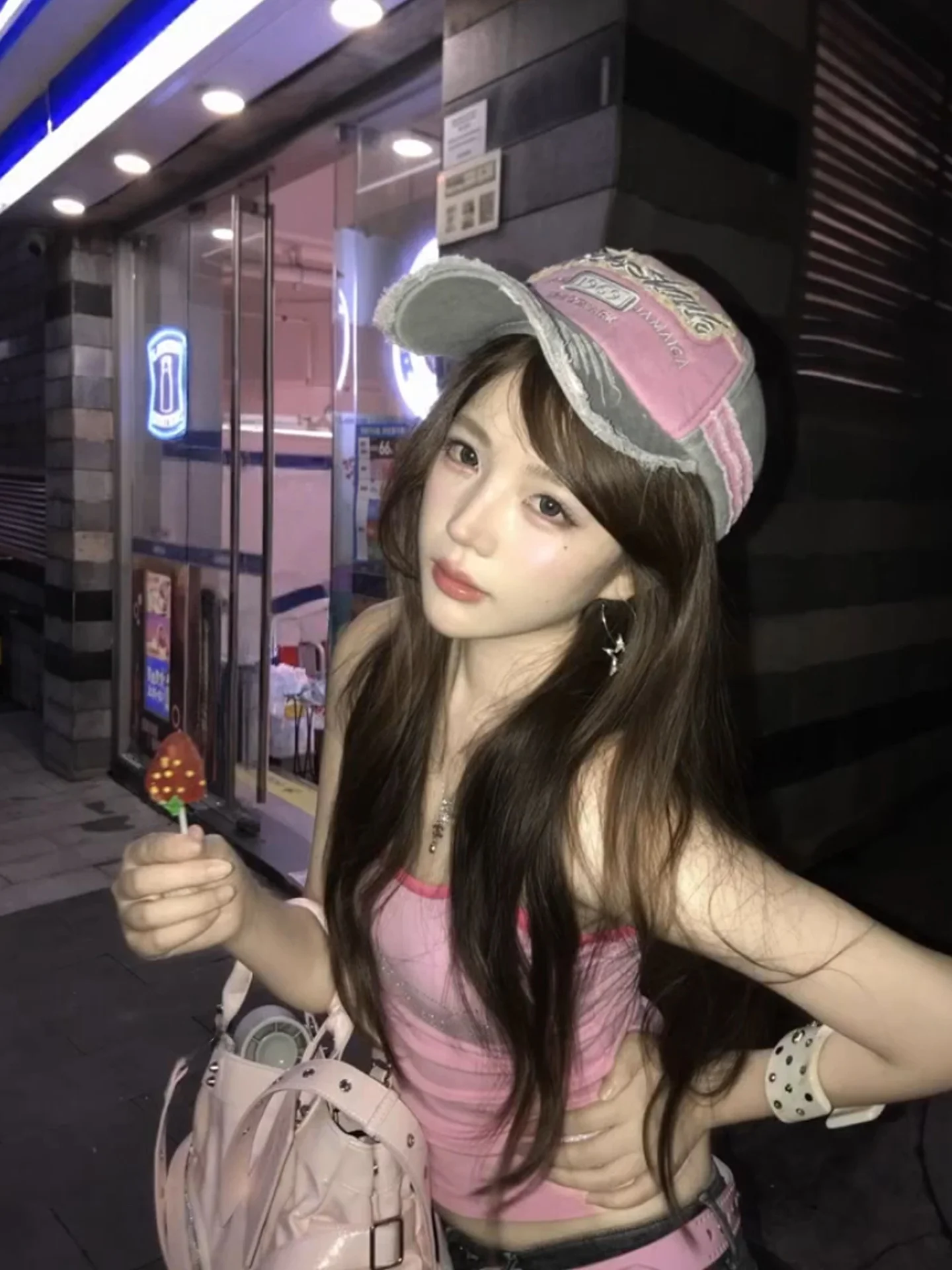 American Sweet Spicy Girl Color Block Rhinestone Letter Strap Vest Women Summer Slimming Casual Sleeveless Outerwear Top