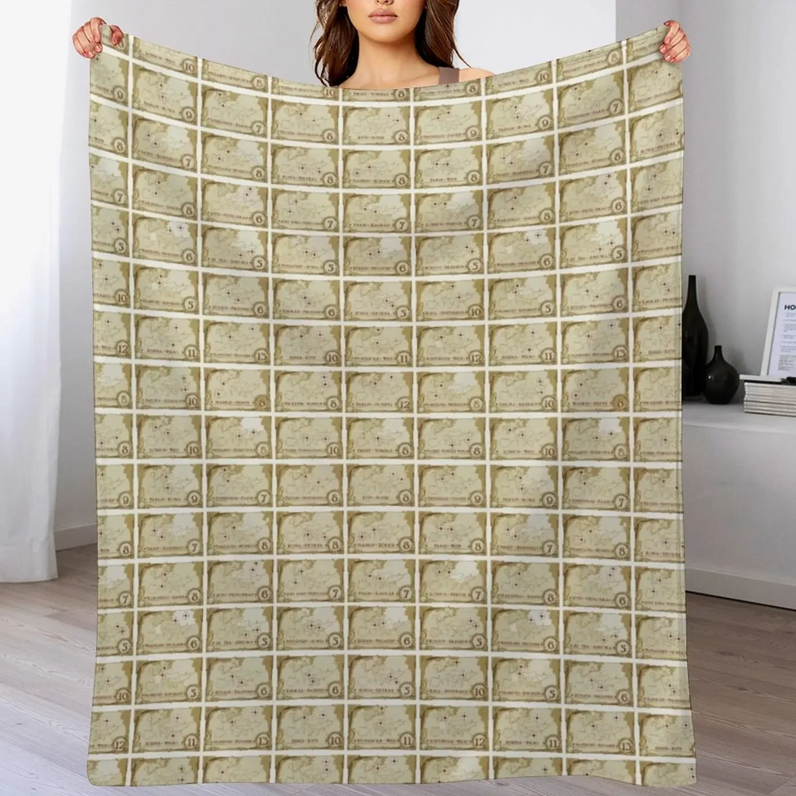 Ticket to Ride: The Routes Throw Blanket Cozy Microfiber Throw Blanket for Home Bedroom