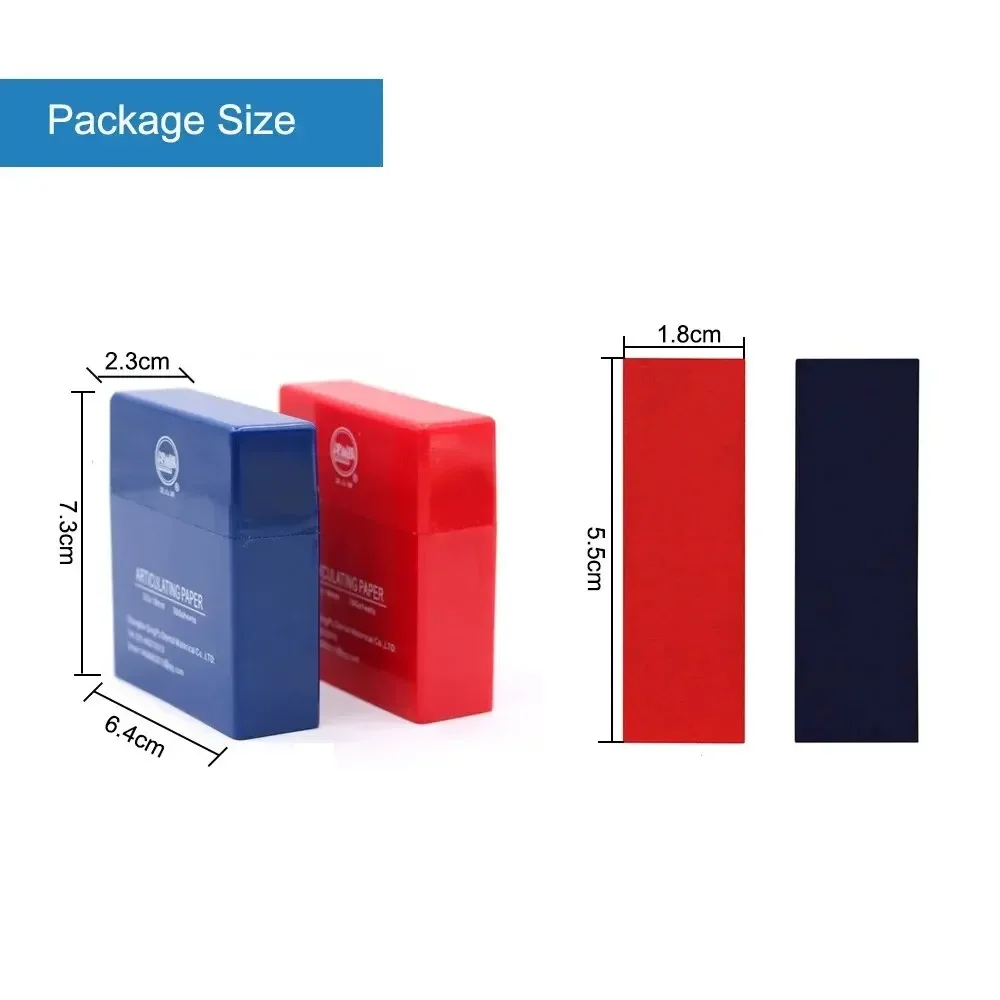 

Teeth Whitening Dental Materials Tools Dental Articulating Paper Dentista Blue Red Double-sided Bite Strips