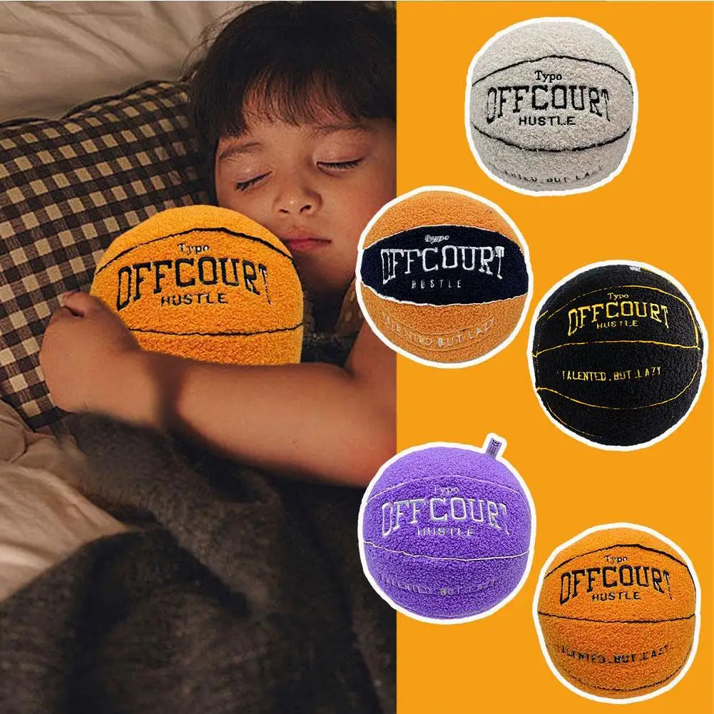 Offcourt Basketball Pillow Anime Plush Toy Simulation Gifts Children Plush Doll Basketball Soft Birthday Ball E9E0