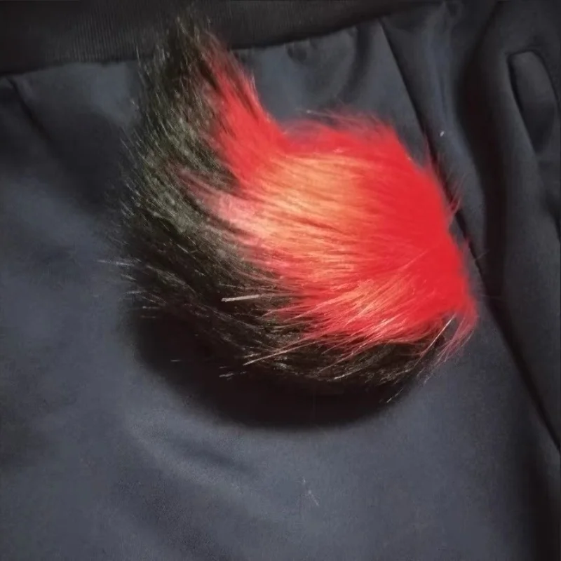 Hot New Anime Radio Demon Tail Cosplay Alastor Props Fursuit Wolf Beastly Tail Plush Fox Cat Halloween Accessories