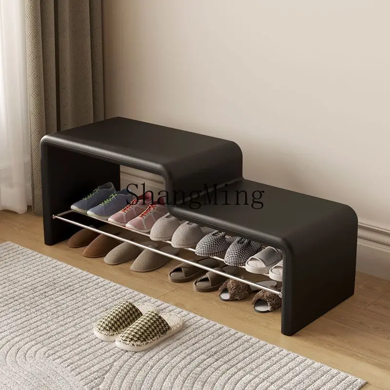 

FG door shoe change stool household door can sit wear shoe cabinet integrated into the home long strip bed chair