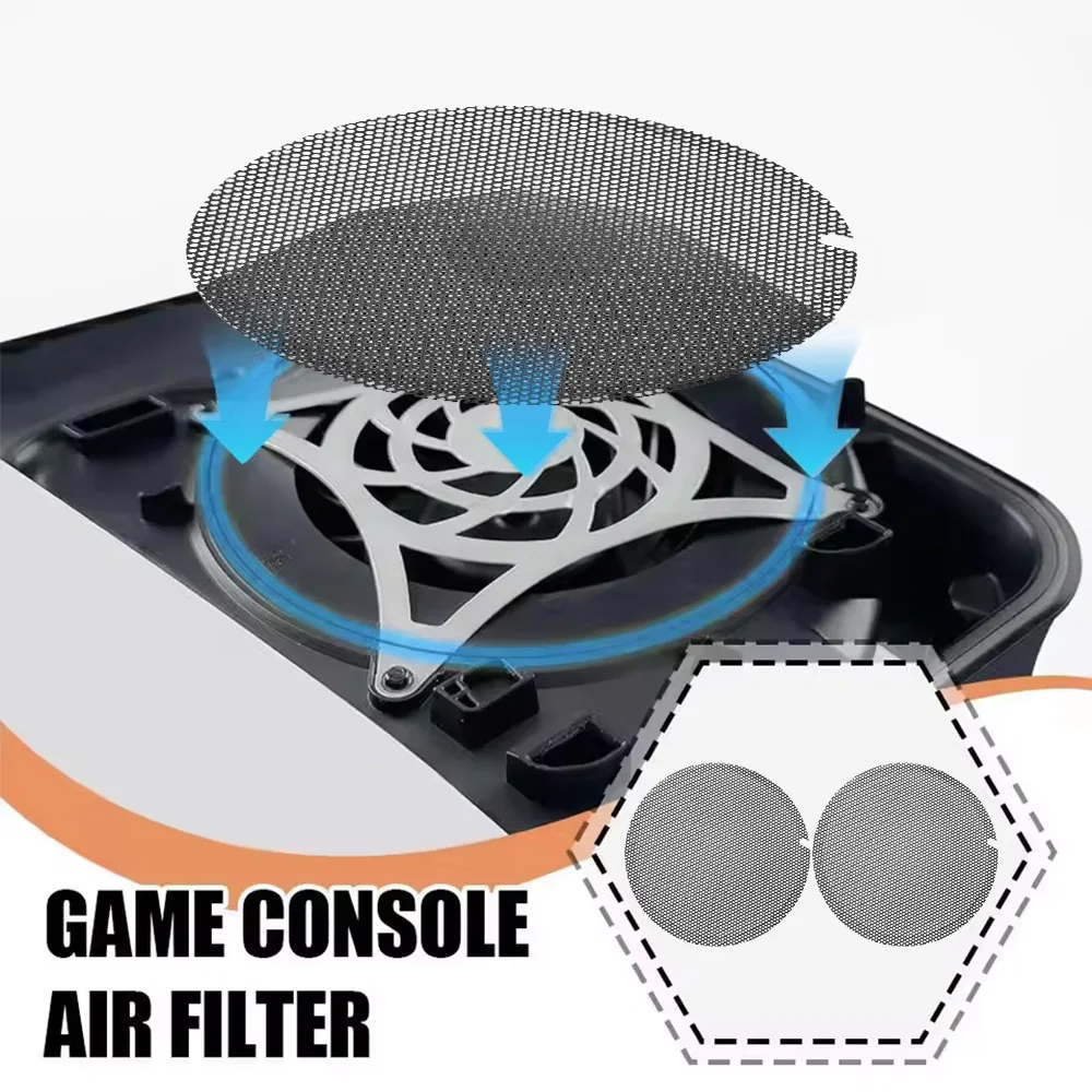 غطاء علبة شبكي مقاوم للغبار لمرشح الغبار لجهاز PS5/PS5، غطاء مضاد للغبار لوحدة التحكم PS5/PS5، غطاء مضاد للغبار لملحقات ألعاب PlayStation 5