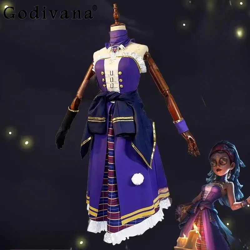 手袋メガネ小道具セット女性制服セットアイデンティティⅤエンチャントレスコスプレスーツ女性ハロウィンパーティー新しいジャケット衣装