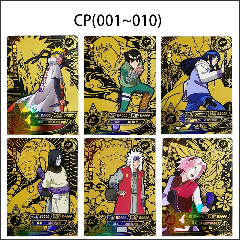 KAYOU NARUTO CP Anime Figure Uzumaki Naruto Uchiha Sasuke Hatake Kakashi Hyuga Hinata Tsunade Rare Card Collectible Kid Toy