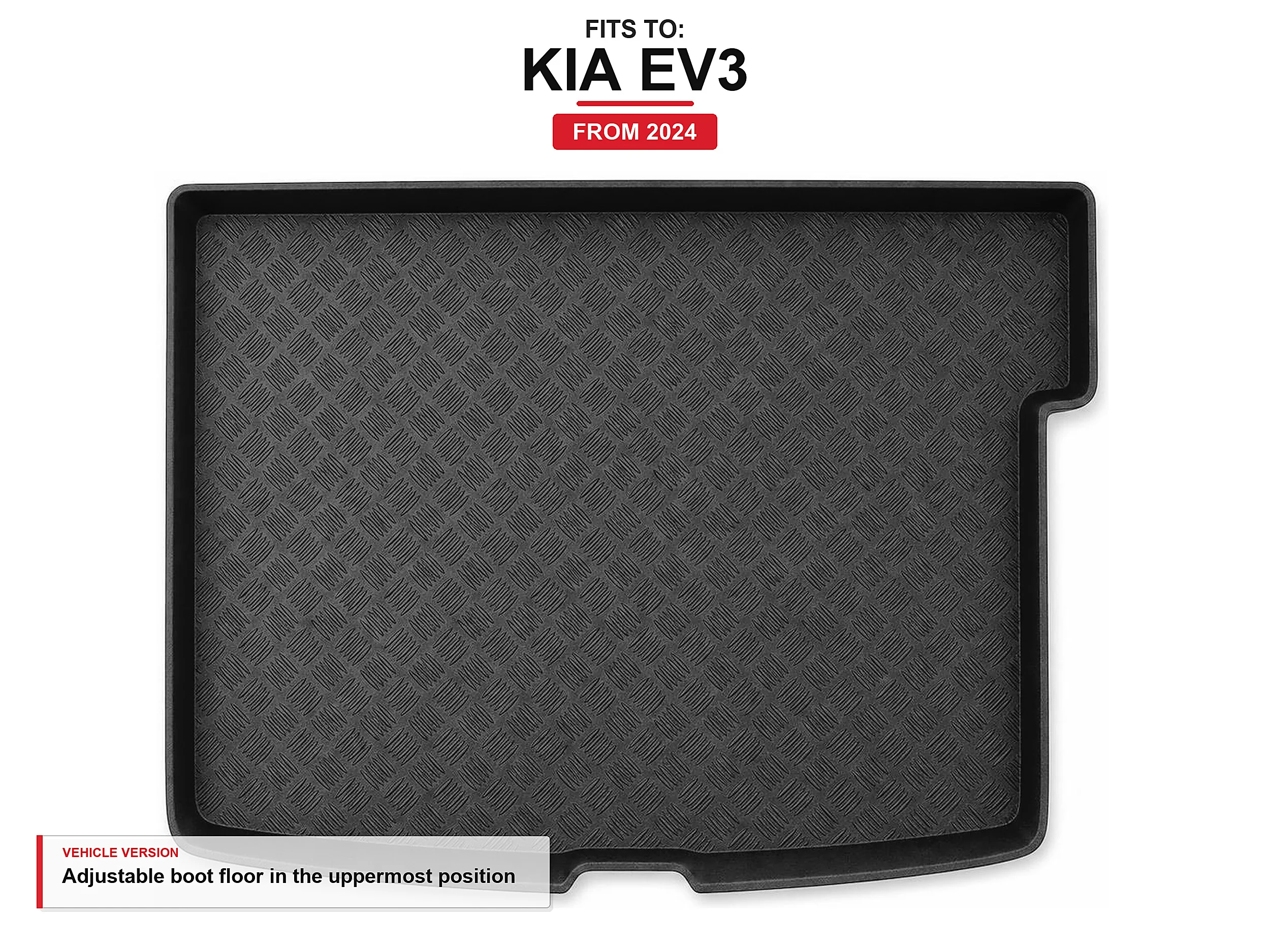 Kofferbakmat met rand voor: Kia Ev3 2024-