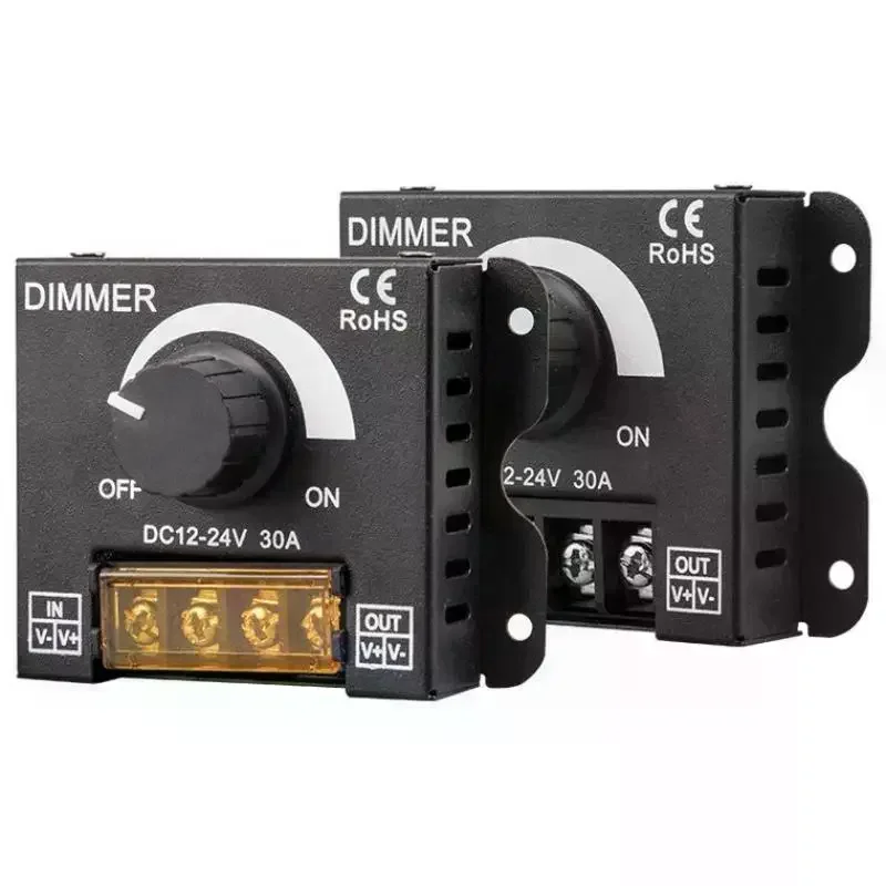 LED Dimmer Switch Brightness Adjustable Controller For Car RV Single Color LED Strip Light LED Dimming 1PC