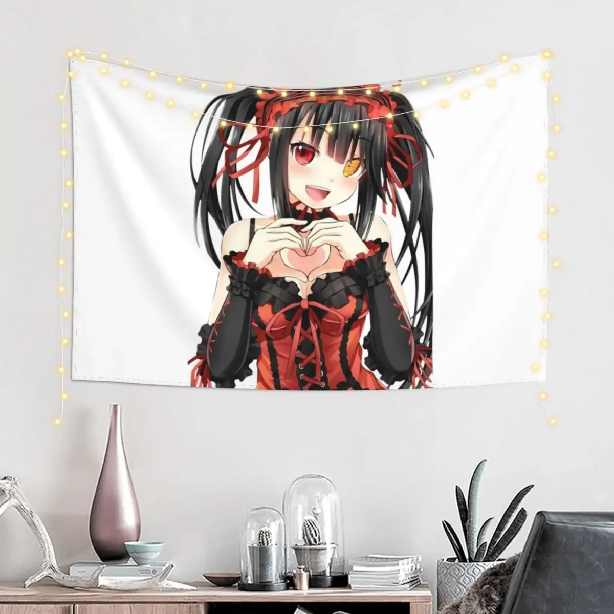 Tokisaki Kurumi Date A Live Heart Tapestry Room Decoration Accessories Cute Room Decor Decoration For Home Tapestry