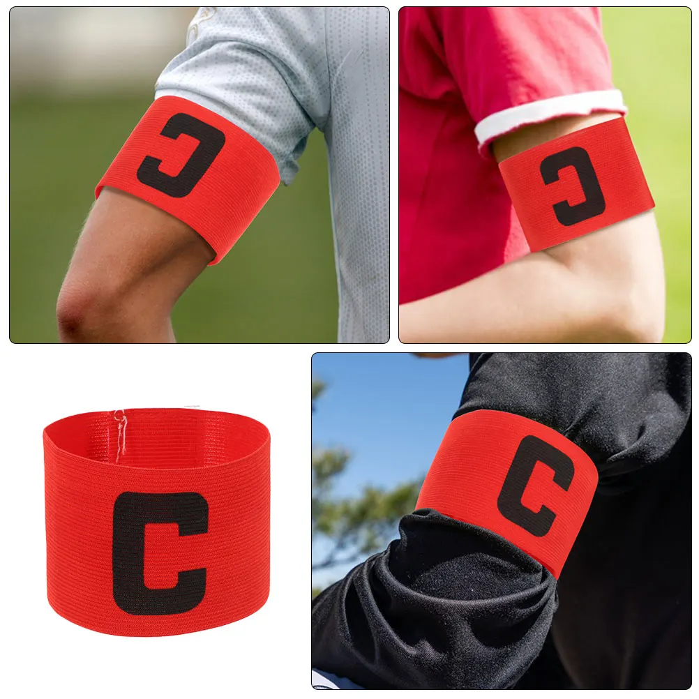 

4pcs Football Captain Armband Durable Adjustable Soccer Team Leader Band For Sports Wear-Resistant Bright Color Design