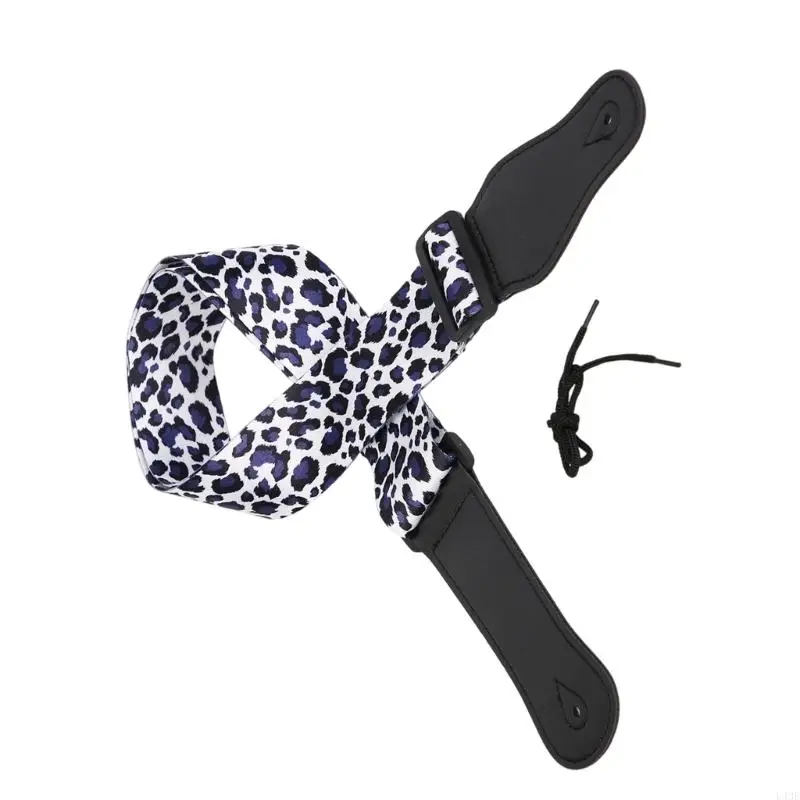 Adjustable Guitar Strap with Leather Ends Shoulder Belt Electric Guitar Strap Belt Shoulder Pad Comfortable to Wear 