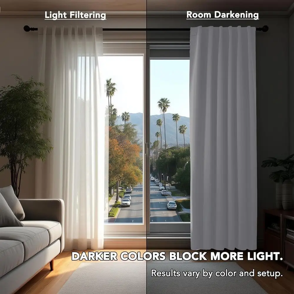 Cortinas opacas con aislamiento térmico, blanco estrella, 70 ancho x 95 l, juego de 2 paneles, diseño de pestaña trasera, lavable a máquina, ideal para dormitorios