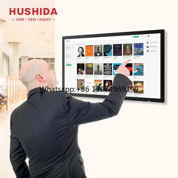 Lcd Touch Screens Monitor 10 21 32 43 50 55 65 75 Inch Wall Mounted Totem Display Panel Digital Android Interactive Touch Kiosk