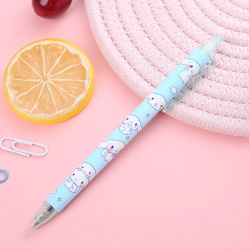 Sanrio 6pcs Kawaii 0.5mm Gel Pen Anime Melody Kuromi Hellokitty Signature Gel Ink Pen School Supplies Stationery Wholesale