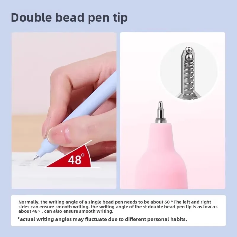 قلم جل KACO Lingyue Sakura إصدار محدود، قلم POPUP قابل للسحب بالضغط الجانبي، 0.5 مم، للطلاب، امتحان سريع الجفاف ST Nib، Br