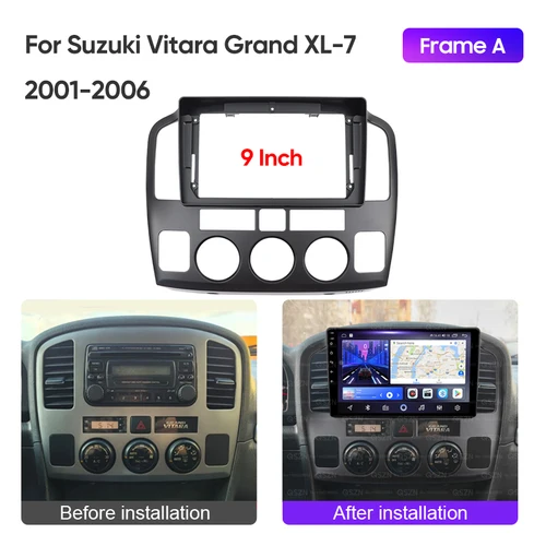 Imagen 2 del producto 2001-2006 para Suzuki VITARA GRAND XL-7 LHD/RHD/negro/plateado marco de Radio Multimedia para coche Panel Fascia soporte de montaje para tablero