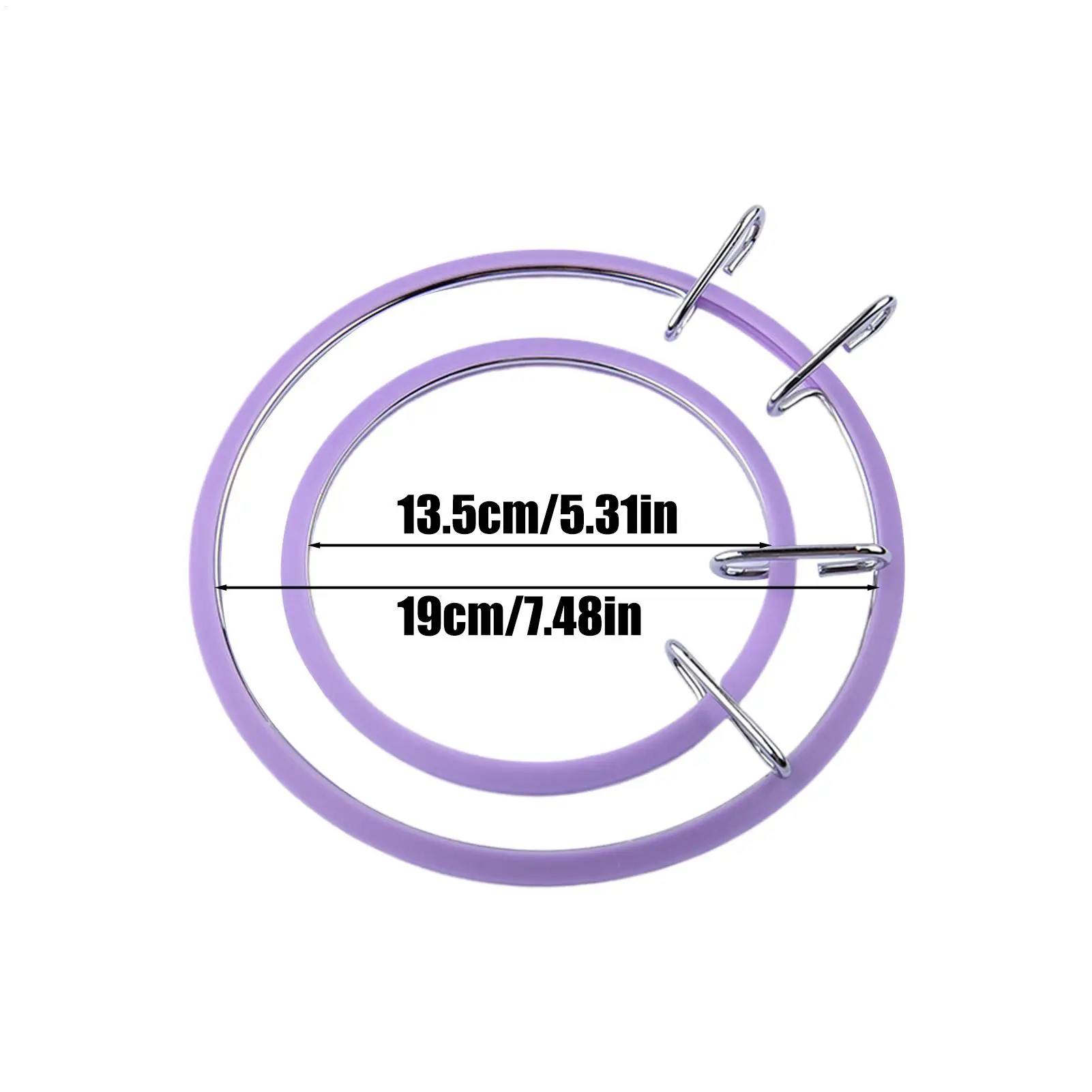 Hoop For Cross Stitching Metal Spring Tension Embroidery Hoop 2 Pieces Adjustable Sewing Art Craft Accessories For Creative view 6