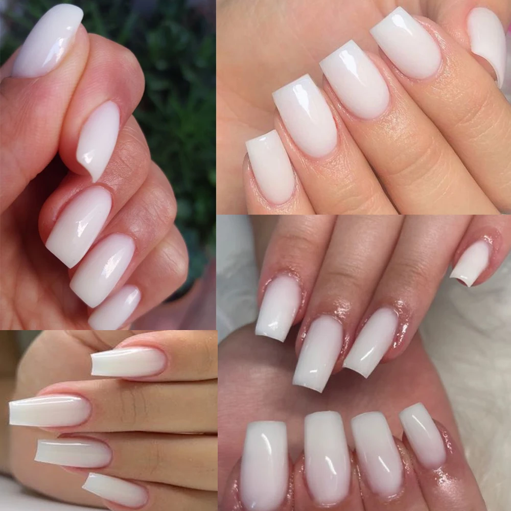 KODIES GEL Fiber Base Gel Polish Milky White Builder Nail Construction Gel for Extension Clear Semi Permanent UV/LED Nails Art