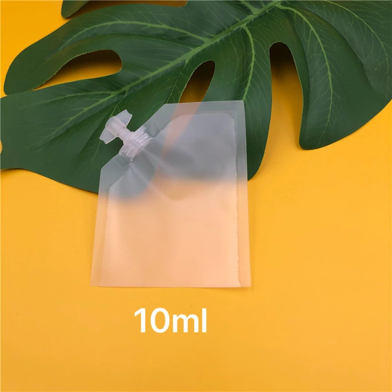 100pcs Sample Sachet Mini Spouted Pouch Frosted Transparent Empty Cosmetics Bottle Sealed Makeup Lotion Cream Sample Bag