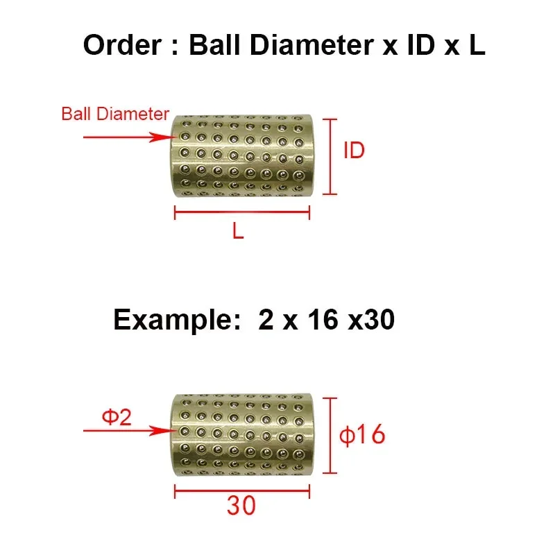 2pcs -5pcs Mold Brass Ball Bearing Bushing Stamping Die Accessories Ball Retainer Cages Guide Sleeves ID16 to ID60mm