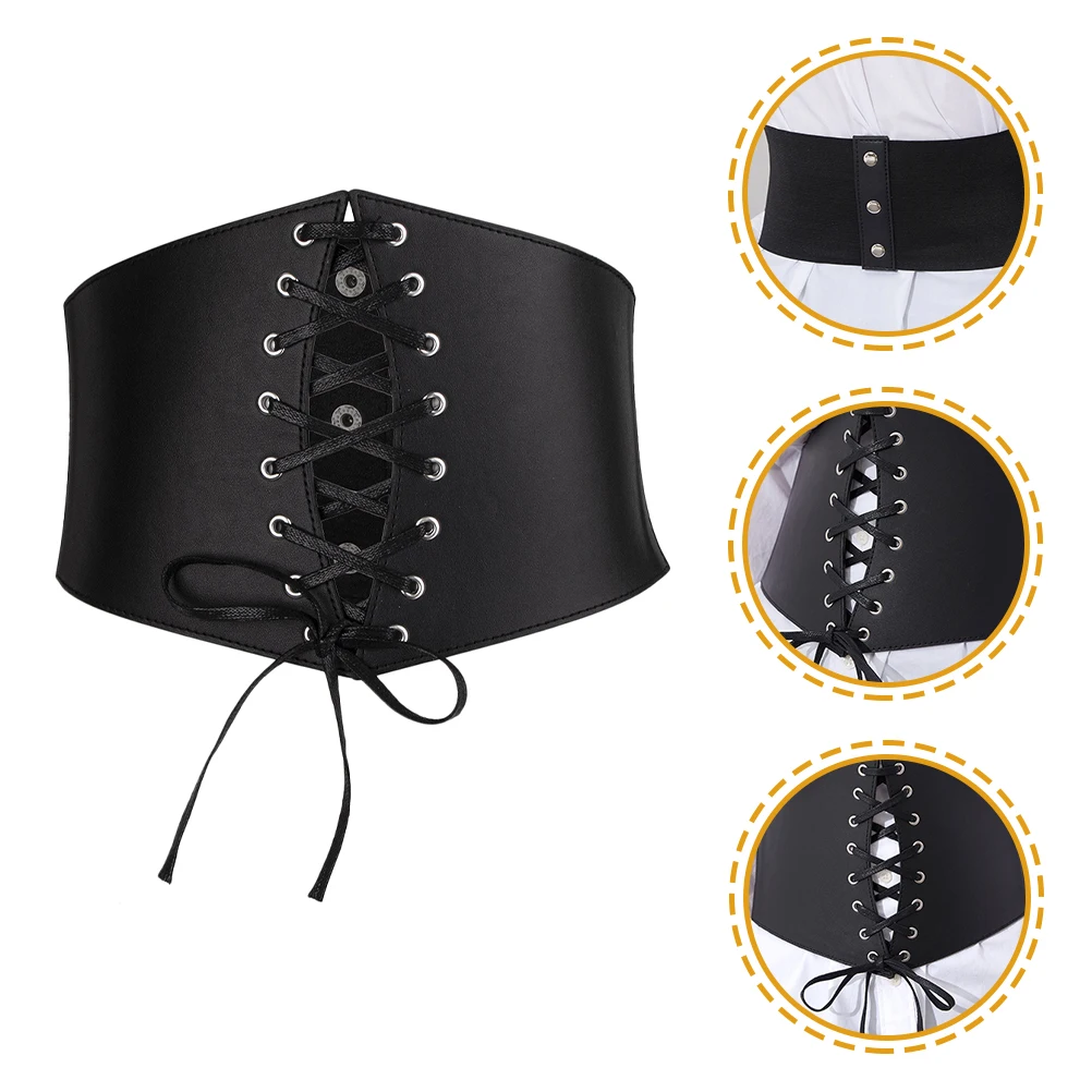 حزام مشد عريض للنساء من البولي يوريثان قابل للتعديل بأربطة وحزام خصر واسبي للاستخدام اليومي للحفلات #1