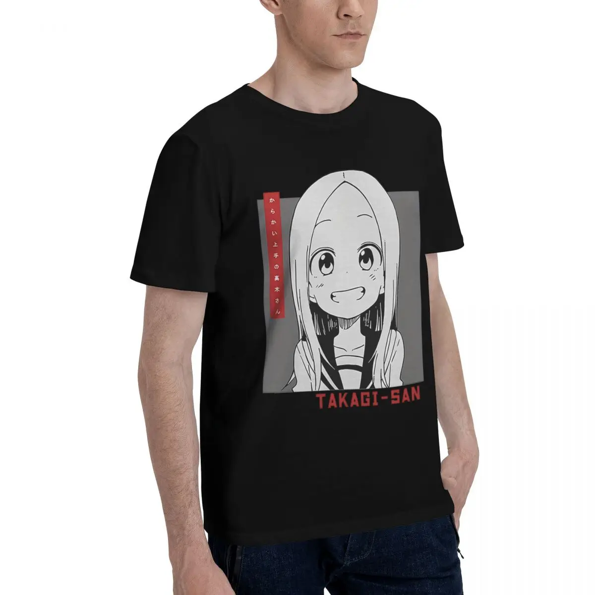 Kawaii Waifu Teasing Master Takagi San 100% Cotton Casual Breathable Soft All-Season Confortable Clothes High End Men's Clothing