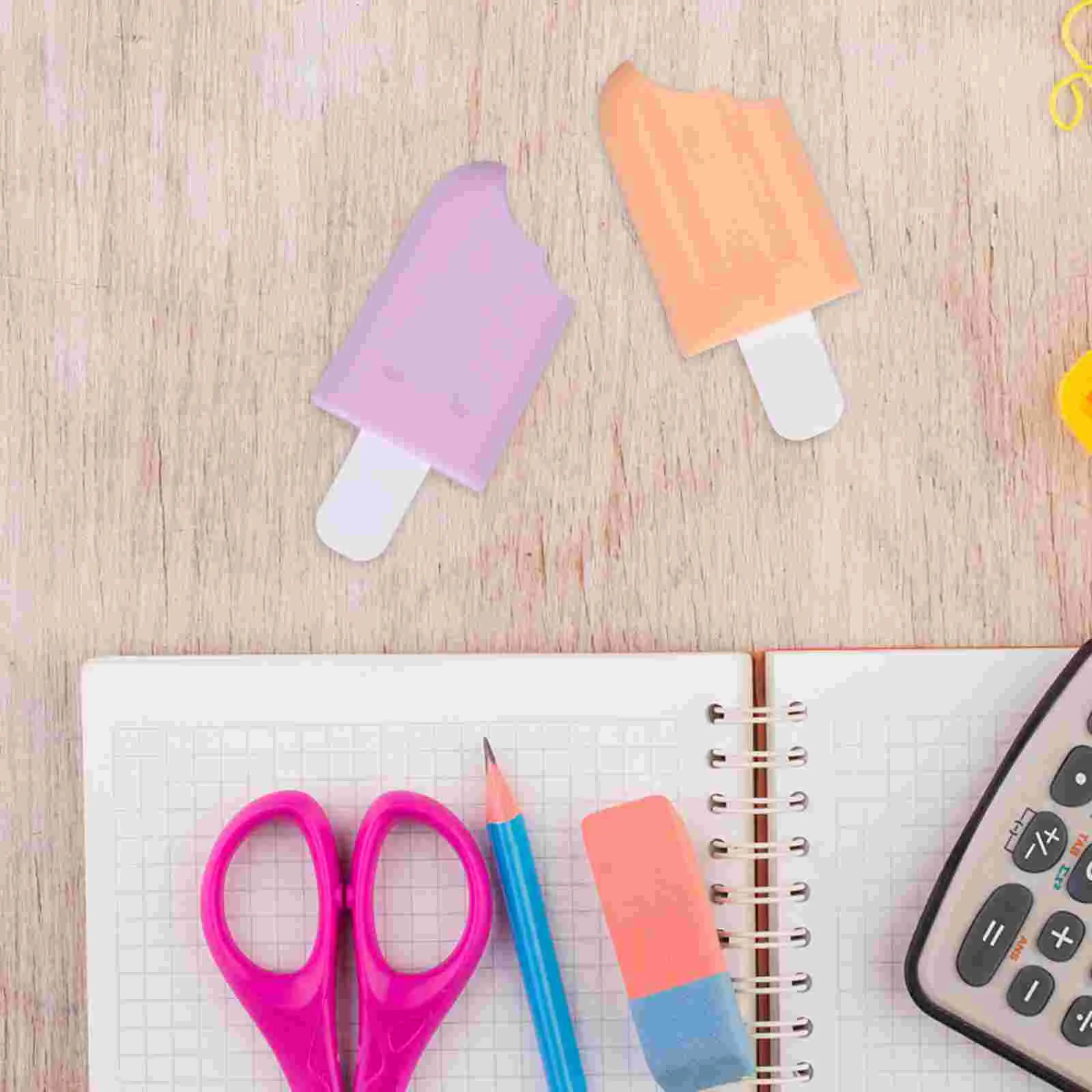 

6 Pcs Fluorescent Marker Pen Ice Cream Kawaii Highlighters Lovely Assorted Colors Colorful Small Cartoon Pens