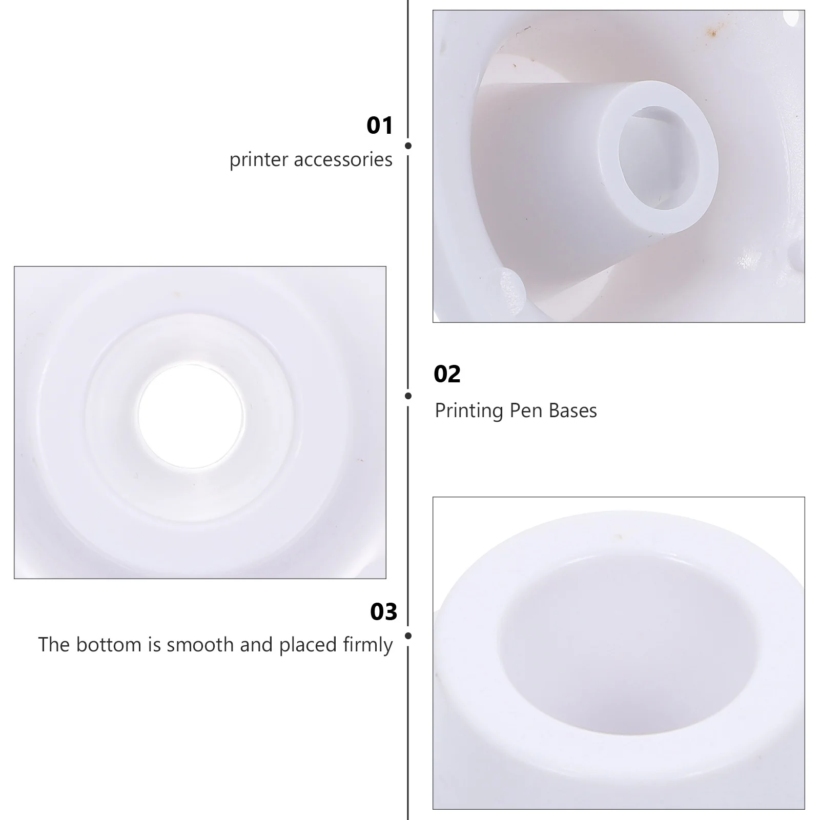 3 個 3D 印刷ペンベースプラスチックスタンド耐衝撃ホルダーデスクトップ保護用耐摩耗性サポートストレージ