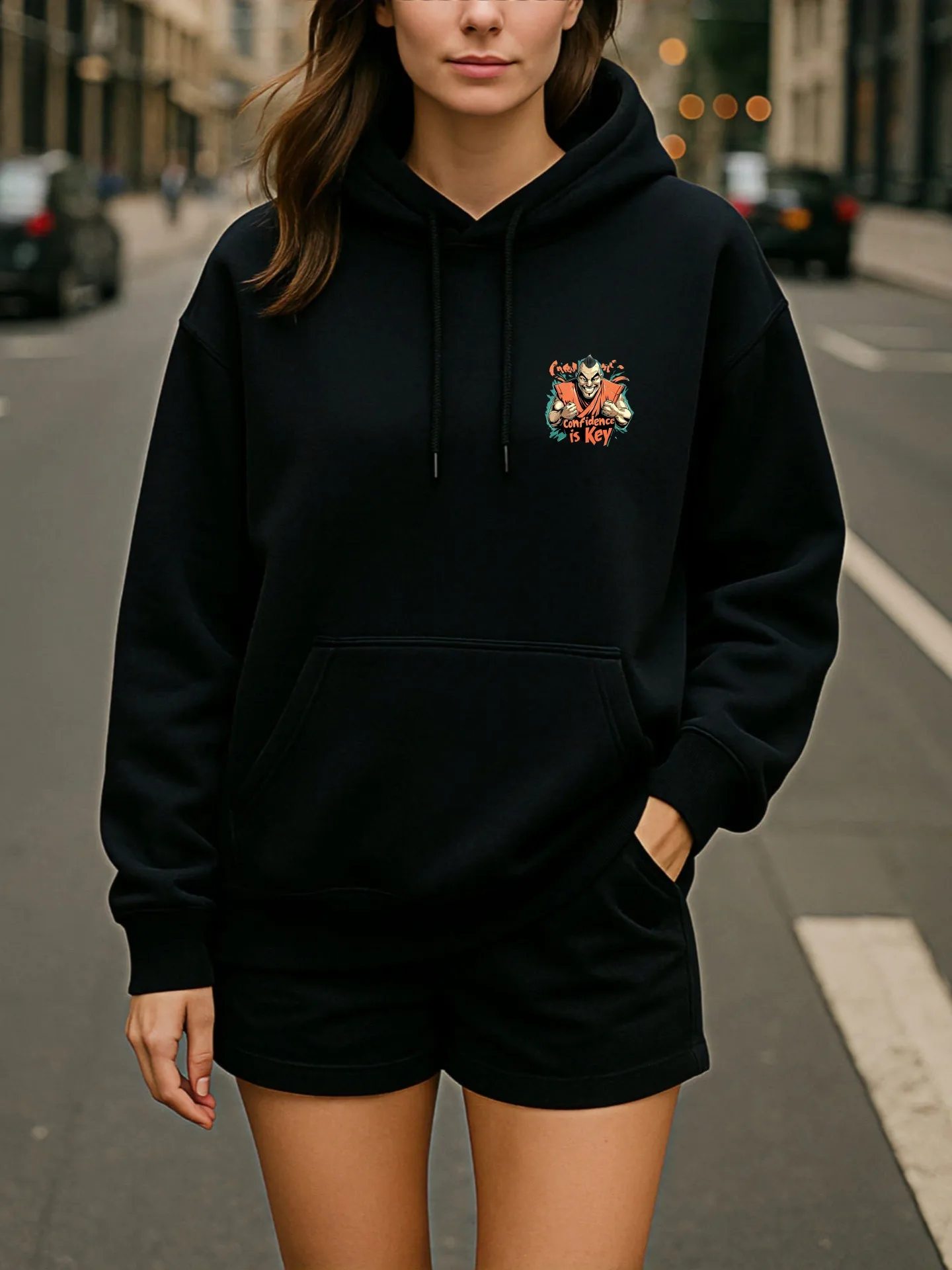 Sudadera con capucha gráfica para mujer, estampado de gato lindo, estética informal, tela suave, uso diario informal, para hombres jóvenes