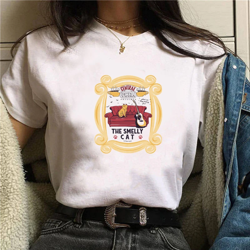 Old Friends Tv Show Tshirt Women T-shirts Tops Femme Clothes Female T-shirt Harajuku Summer 90s Tshirt Streetwear T-shirts