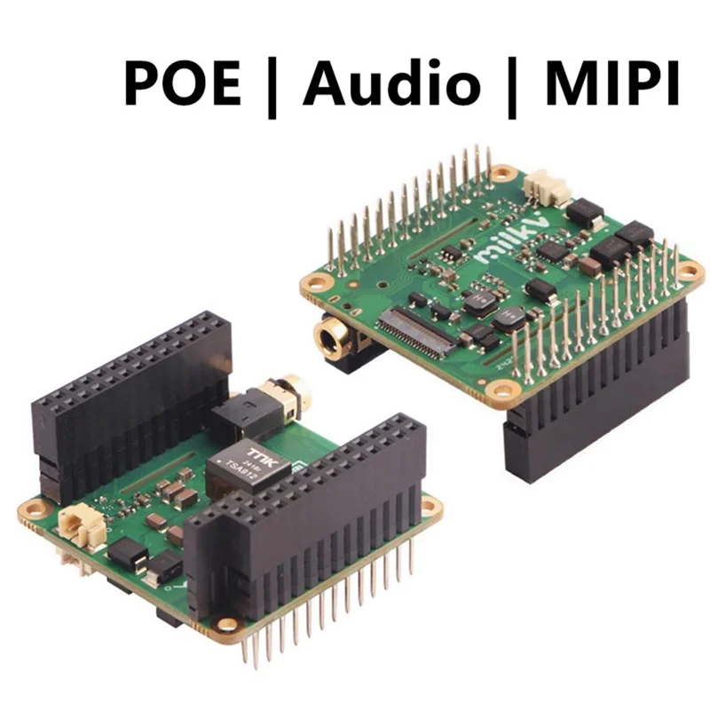 A19E-For Milk-V Duo S Poe HAT Expansion Board MIPI DSI And Audio Interface Support POE Power Supply