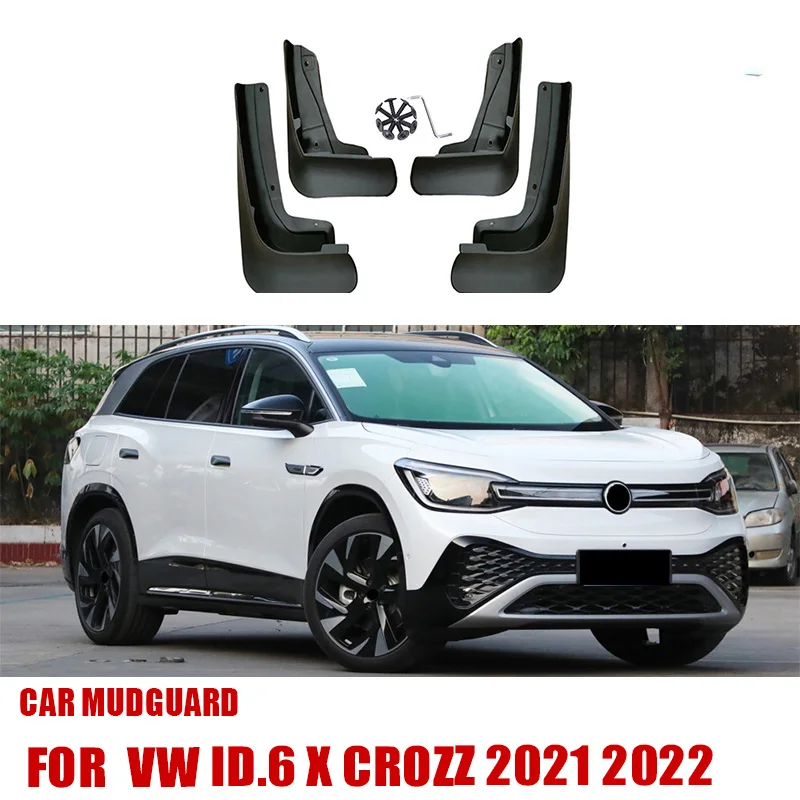 Car Mudguard For Volkswagen VW ID.6 X ID6 CROZZ 2021 2022- Mudguards Splash Guards Fender Mudflaps 4Pcs Accessories