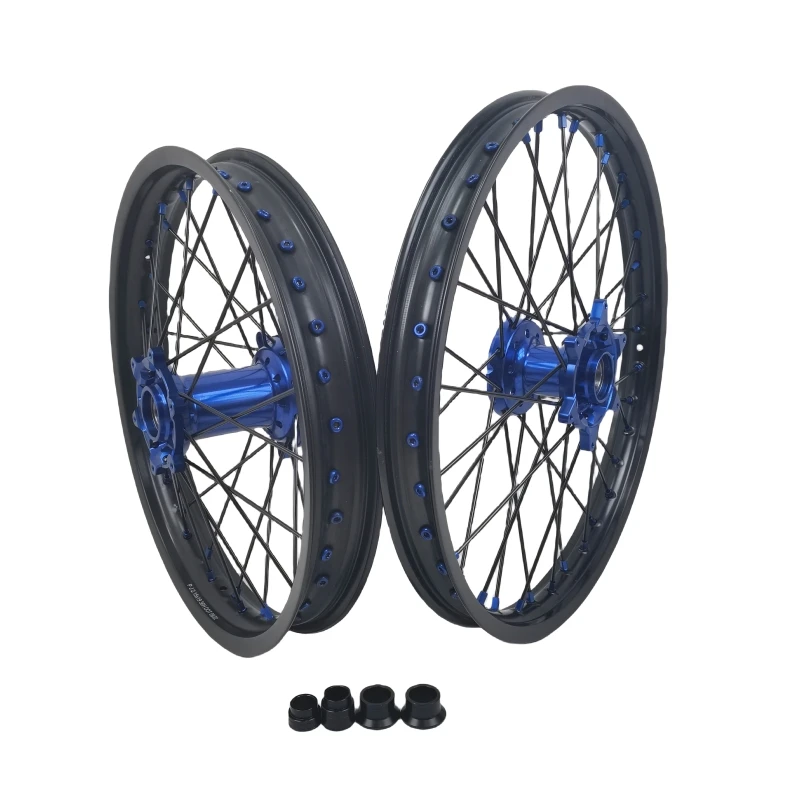 

High Quality 18/19/21" Supermoto Wheels Rims Set Orange and Blue Fit EXC SXF