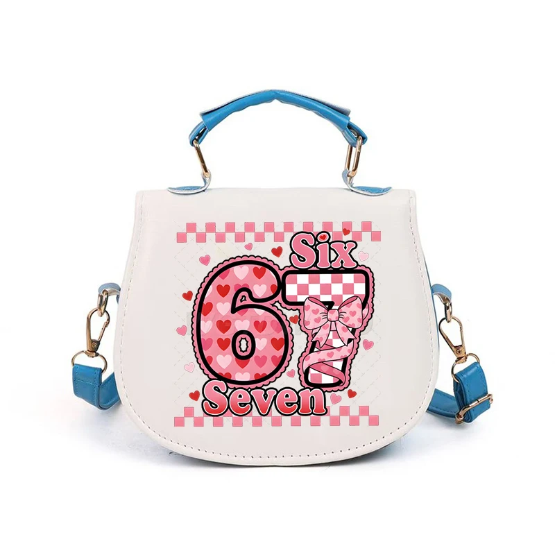 ستة سبعة حقيبة كتف عيد الحب متعة Coquette القوس 67 الاتجاه حقائب اليد النسائية موضة Xoxo هدية عيد الحب حقيبة كروسبودي للأطفال